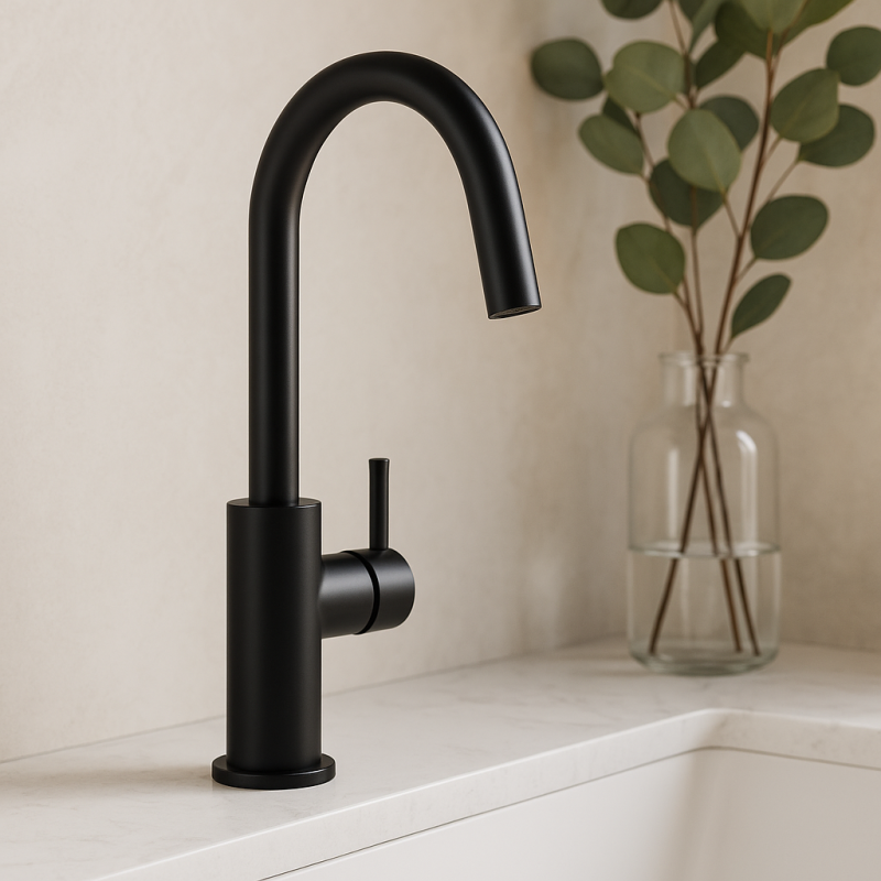 Waterevolution Flow wastafelkraan hoog model mat zwart T1121FUPR